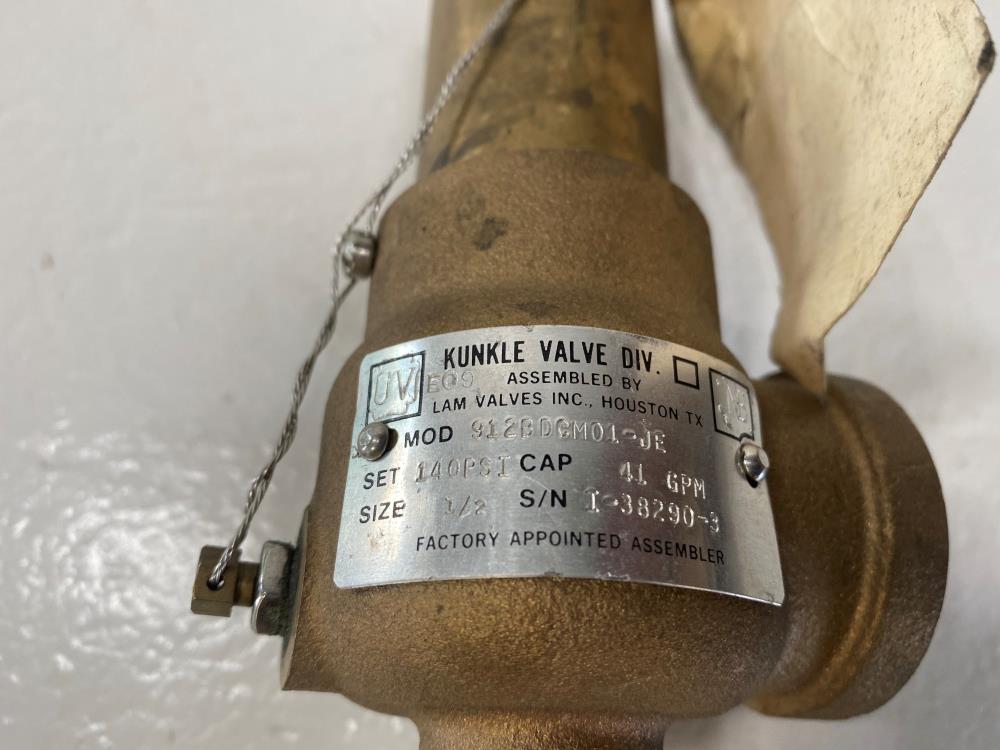 Kunkle 1/2" x 3/4" NPT 140# Bronze Relief Valve 912BDCM01-JE